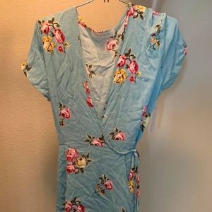 Floral wrap dress